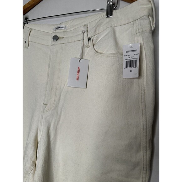 Good American Good Curve Skinny Crop High Rise White Jeans‎ NWT Women’s Size 20 - Picture 2 of 8